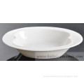 super pure plain white graceful elegant luxuary oval bowl